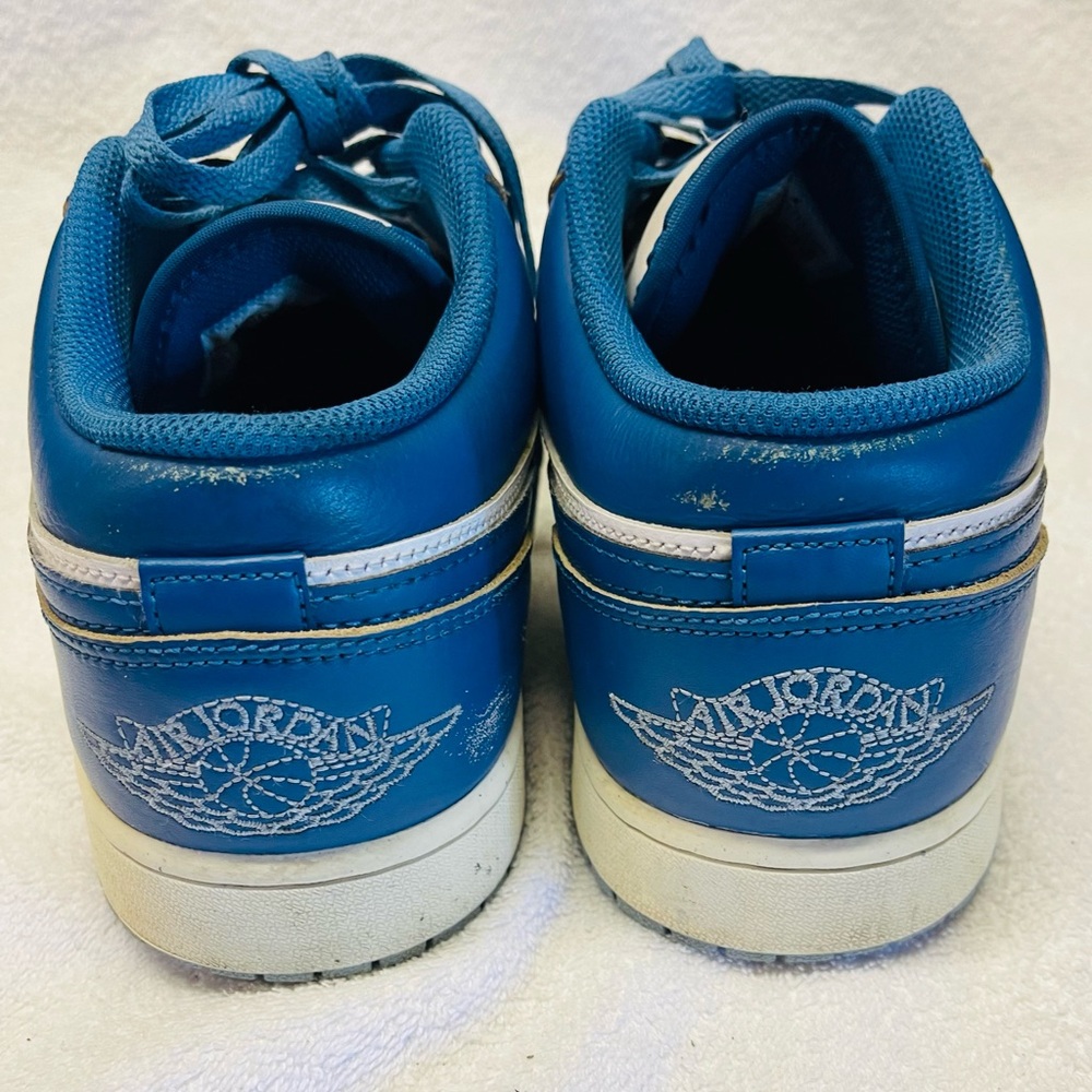 Nike GS Air Jordan1 Low SE Industrial Blue White Mens 12.5 - Picture 6 of 9